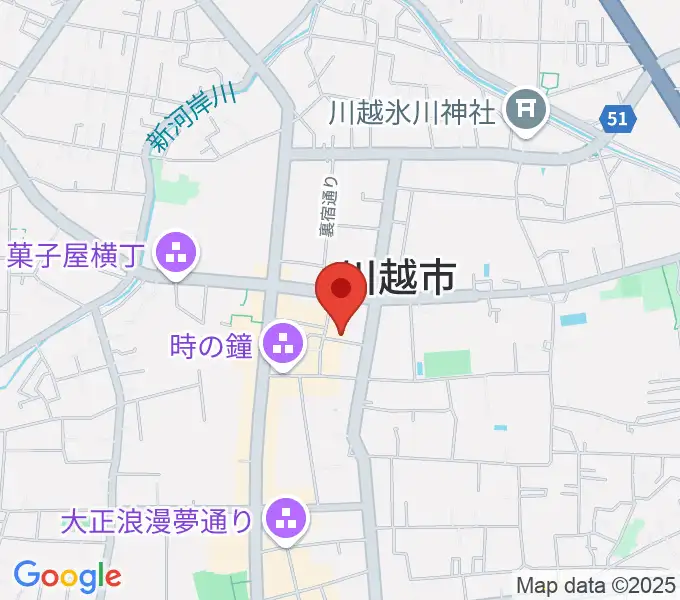 川越スカラ座の地図
