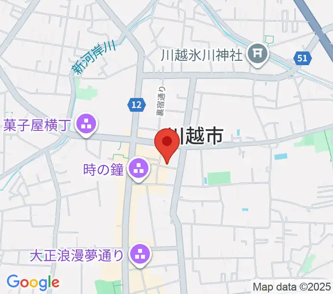 川越スカラ座の地図