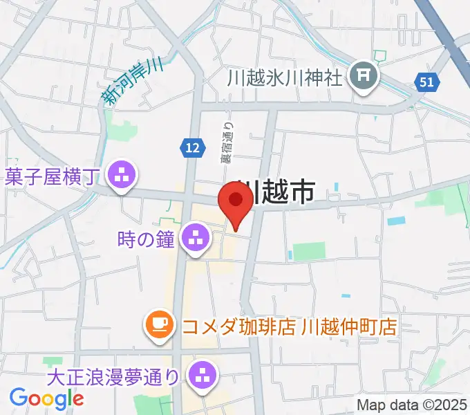 川越スカラ座の地図