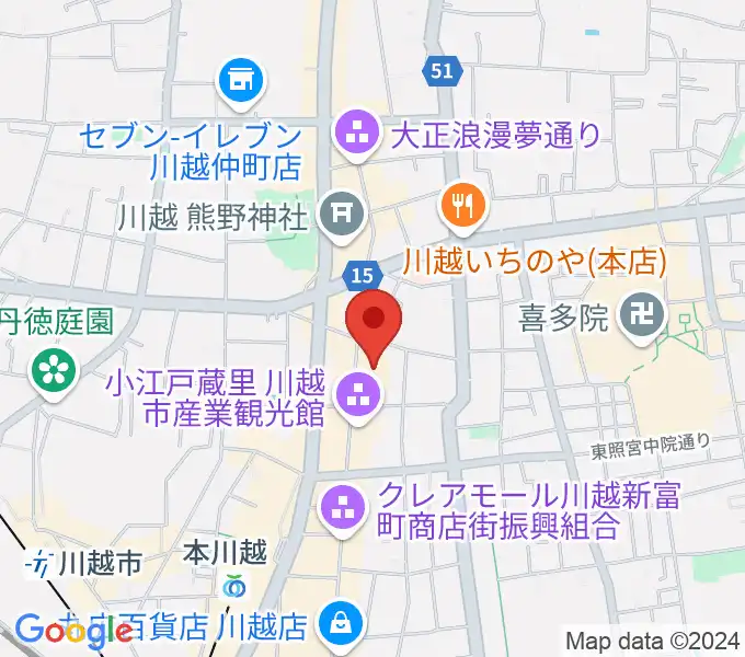 小江戸座の地図