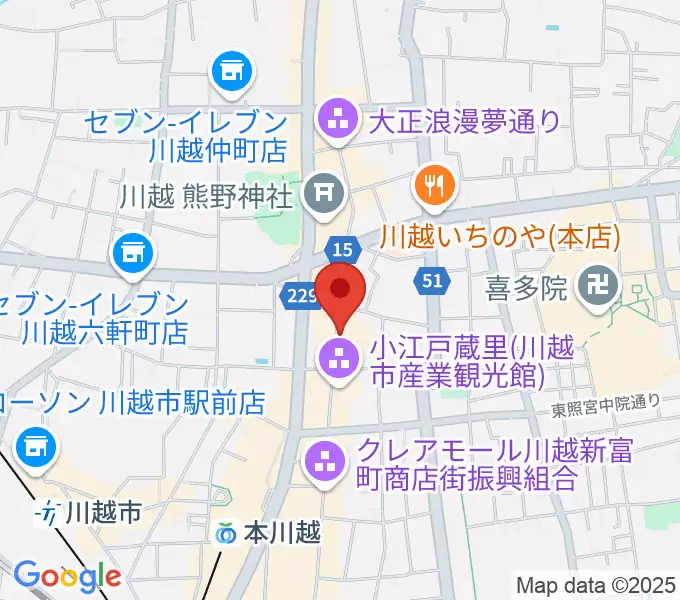小江戸座の地図