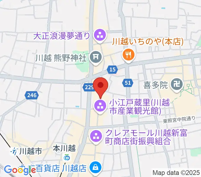 小江戸座の地図