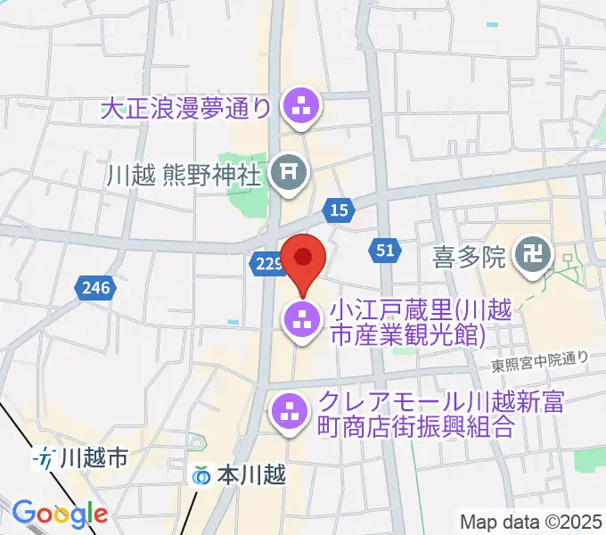 小江戸座の地図