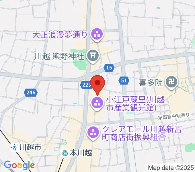 小江戸座の地図
