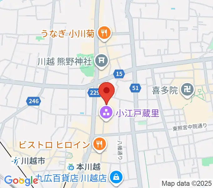 小江戸座の地図