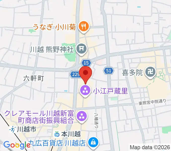 小江戸座の地図