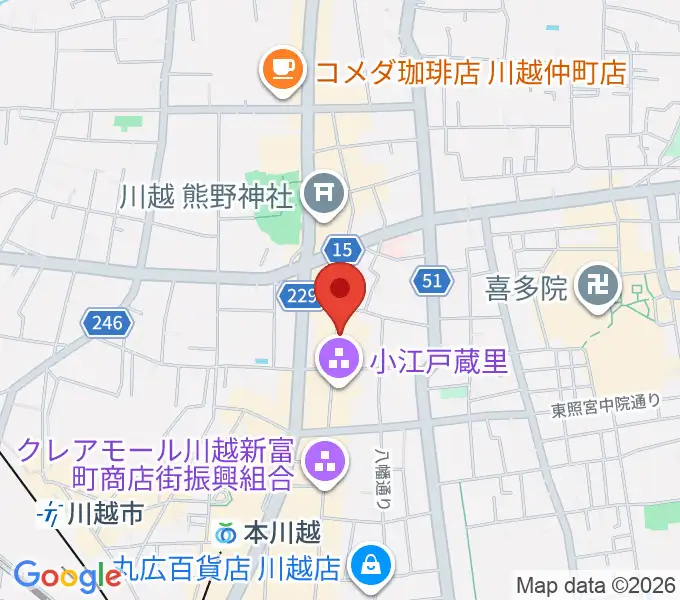 小江戸座の地図