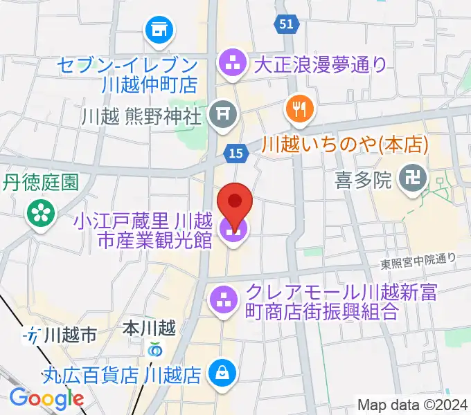 カワイ音楽教室川越センターの地図