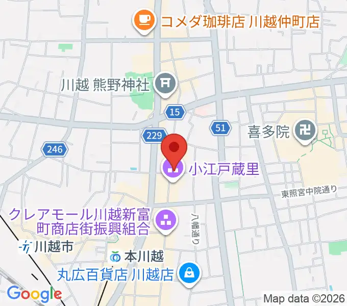 カワイ音楽教室川越センターの地図