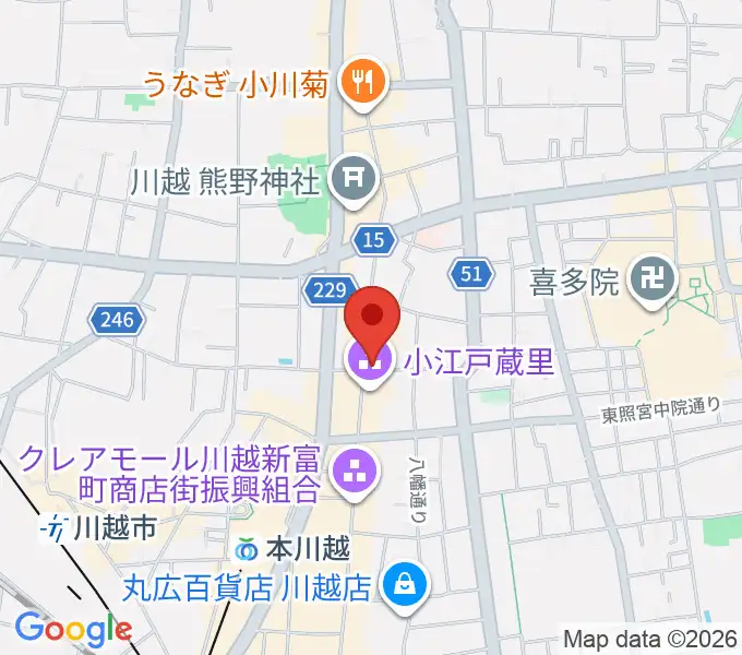 カワイ音楽教室川越センターの地図