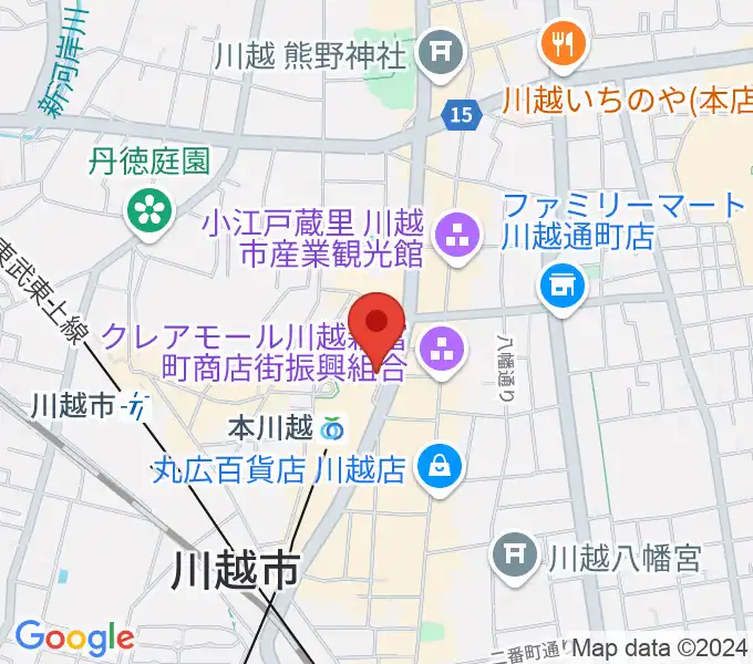 バンダレコード本川越ペペ店の地図