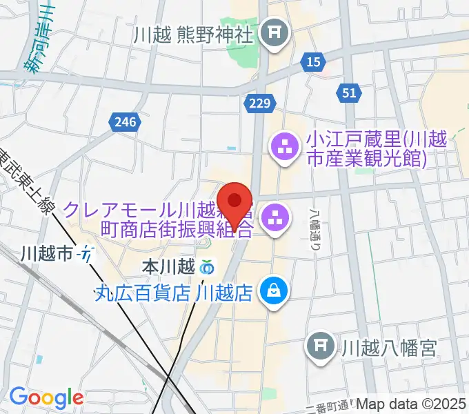 バンダレコード本川越ペペ店の地図