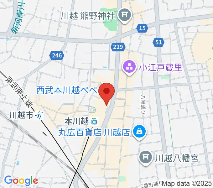 バンダレコード本川越ペペ店の地図