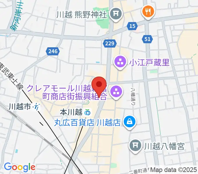 バンダレコード本川越ペペ店の地図