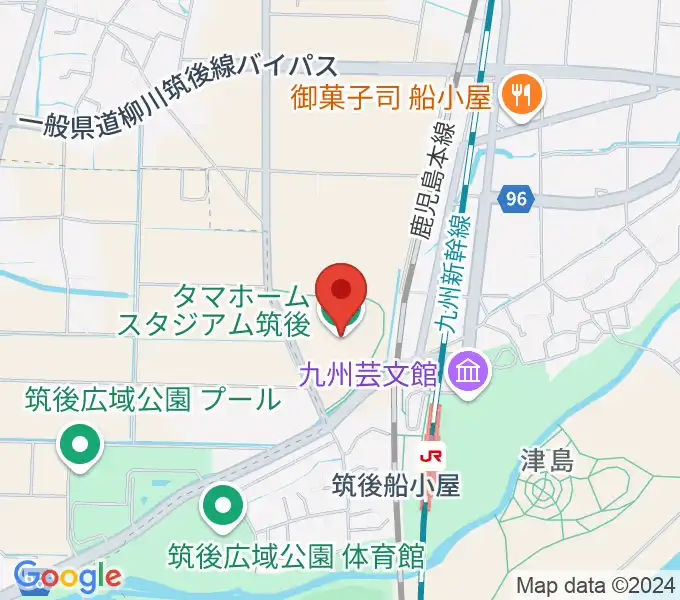 タマホーム スタジアム筑後の地図