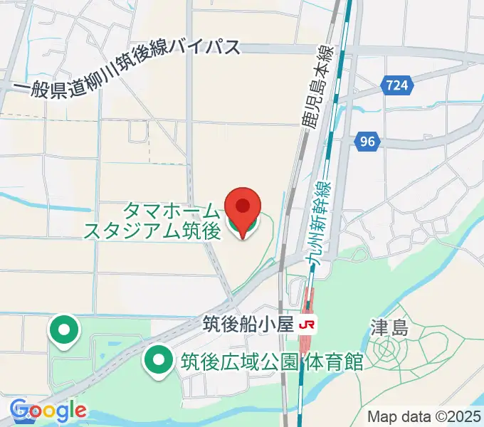 タマホーム スタジアム筑後の地図