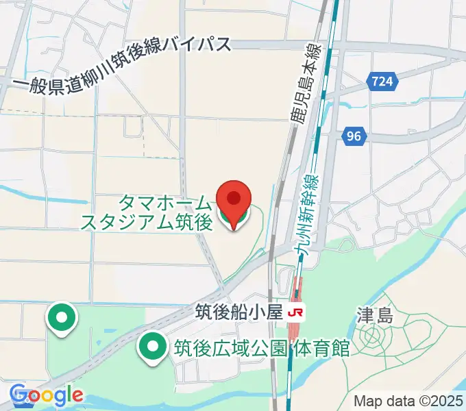 タマホーム スタジアム筑後の地図