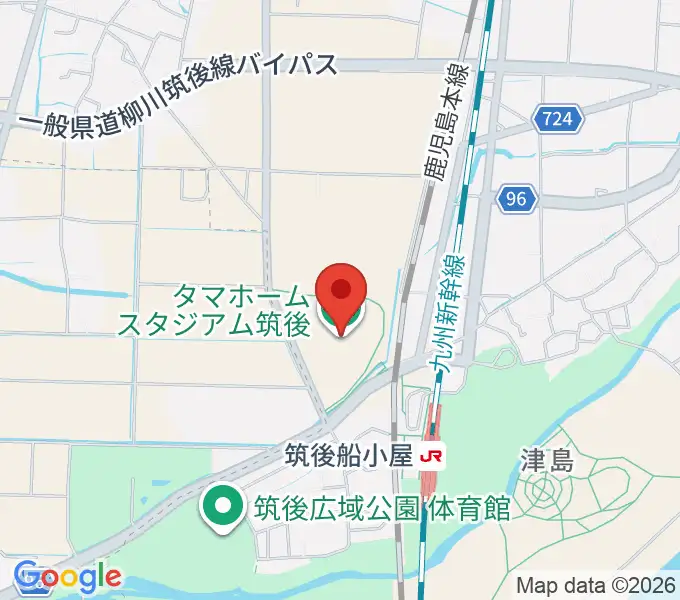 タマホーム スタジアム筑後の地図