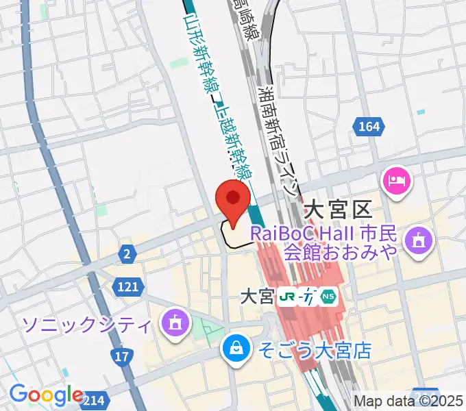 さいたま市宇宙劇場の地図