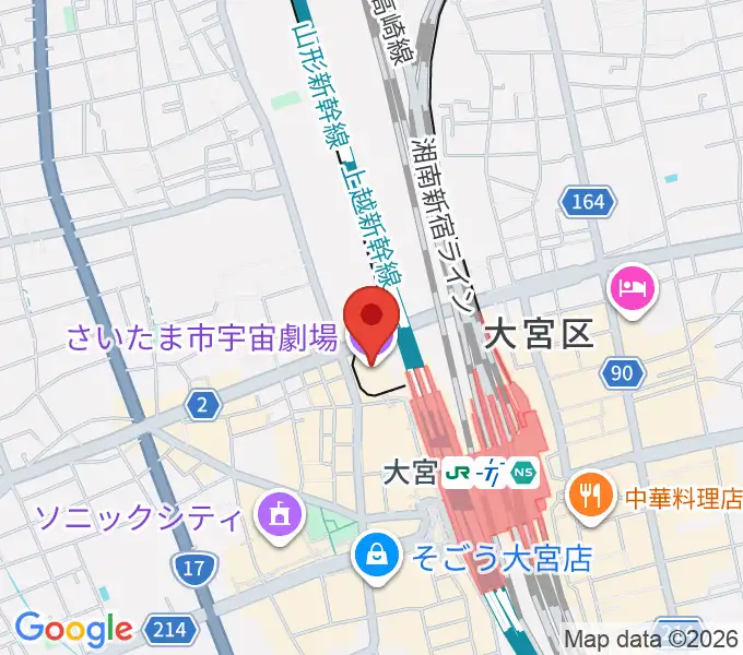 さいたま市宇宙劇場の地図