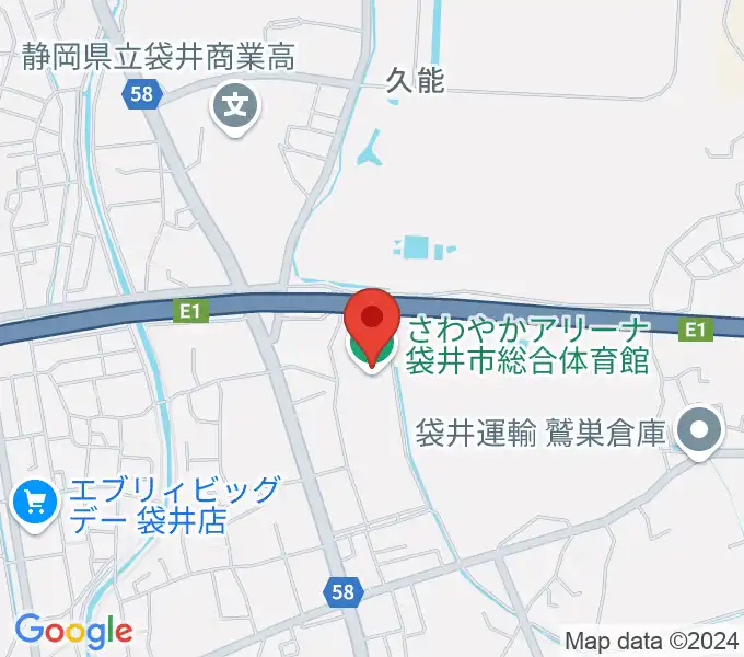 さわやかアリーナ袋井市総合体育館の地図