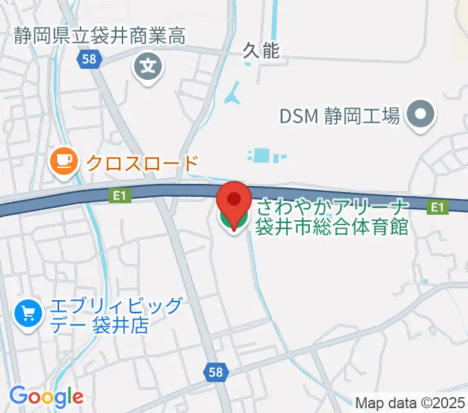 さわやかアリーナ袋井市総合体育館の地図