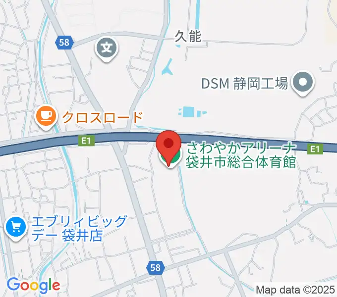 さわやかアリーナ袋井市総合体育館の地図