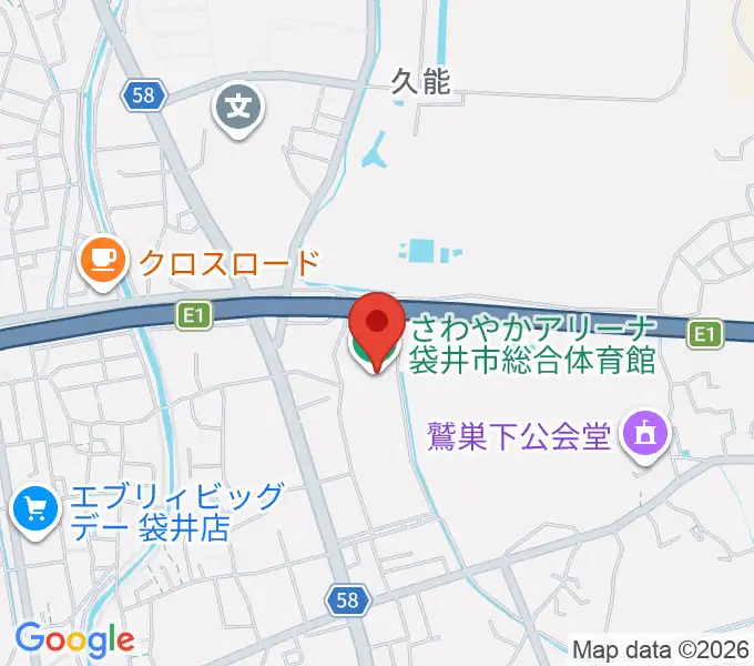 さわやかアリーナ袋井市総合体育館の地図
