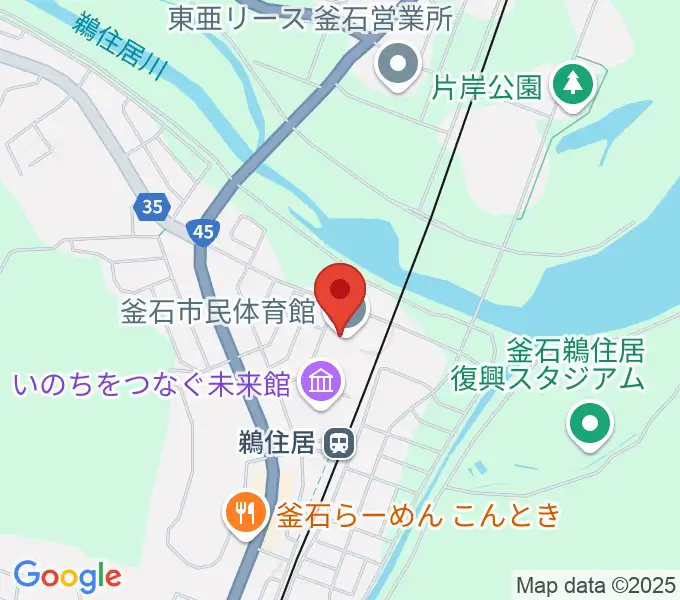 釜石市民体育館の地図