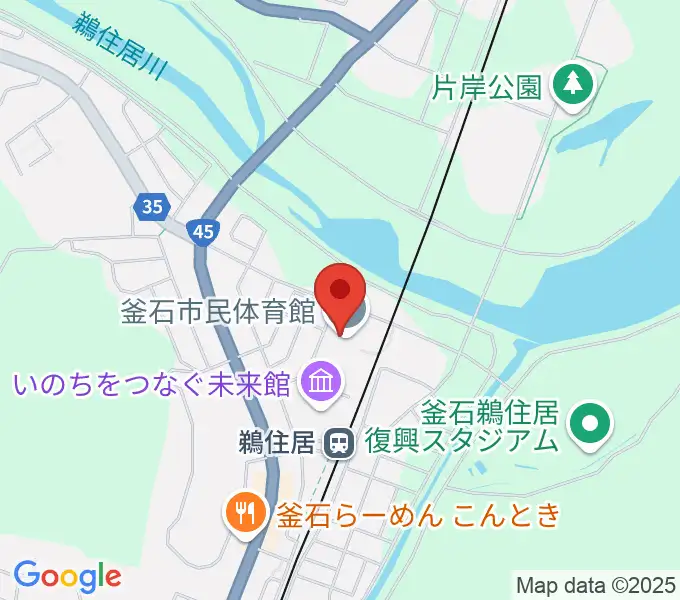 釜石市民体育館の地図