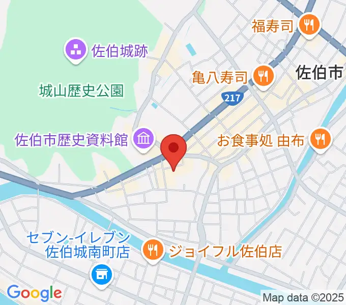 さいき城山桜ホールの地図