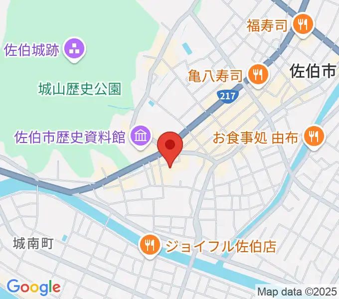 さいき城山桜ホールの地図
