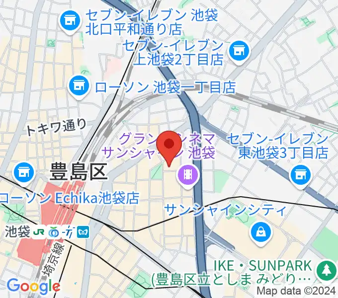 池袋ハレスタの地図