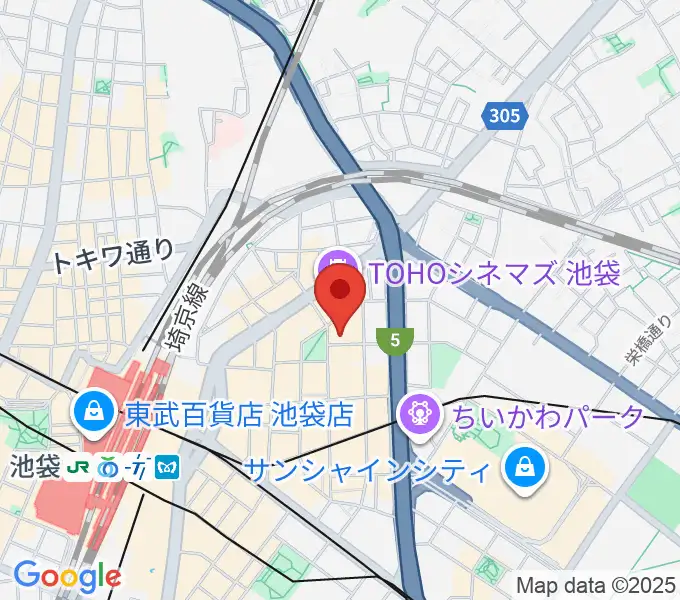 池袋ハレスタの地図