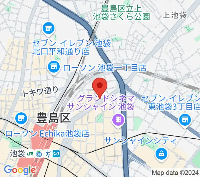 イケベ楽器店GET STOMPの地図