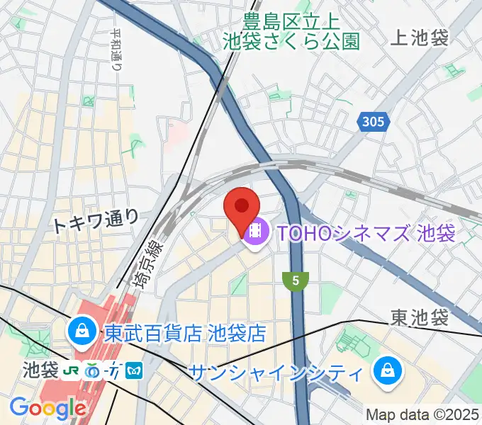 イケベ楽器店GET STOMPの地図