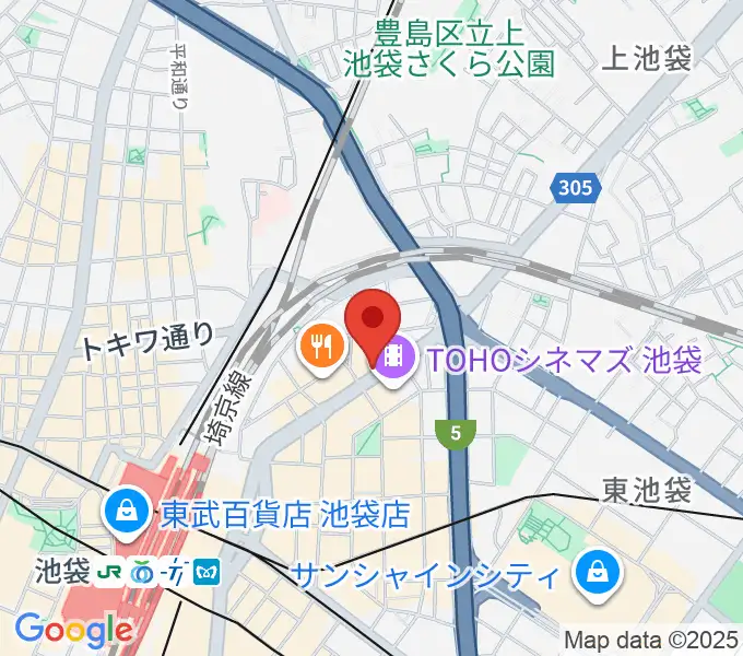 イケベ楽器店GET STOMPの地図