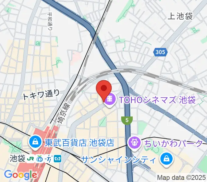 イケベ楽器店GET STOMPの地図