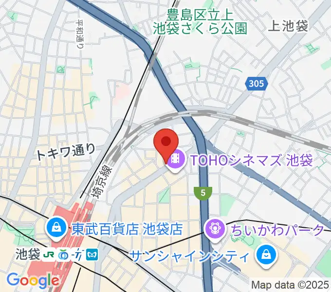 イケベ楽器店GET STOMPの地図