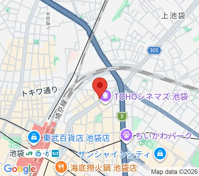 イケベ楽器店GET STOMPの地図