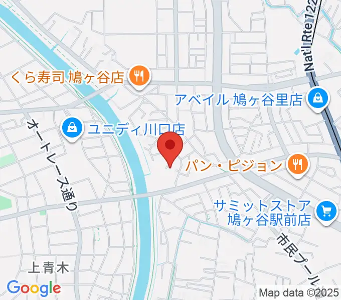 上野ピアノ教室の地図