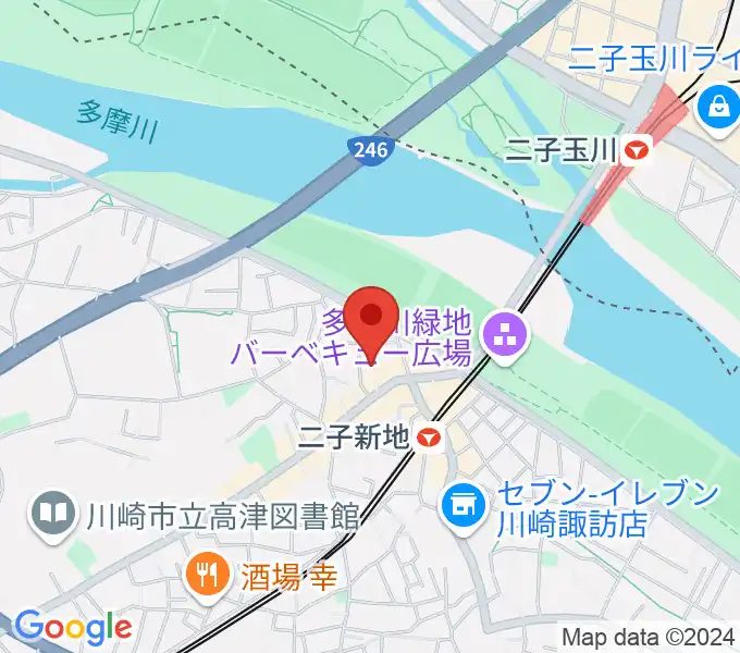 ふたこ音楽館の地図