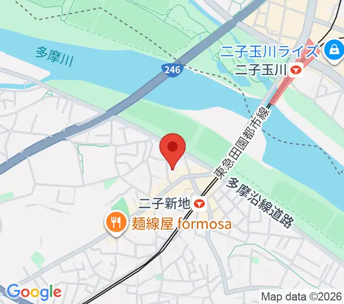 ふたこ音楽館の地図