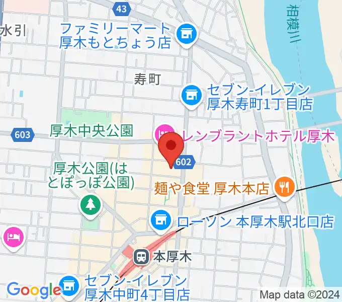 あつぎのえいがかんkikiの地図