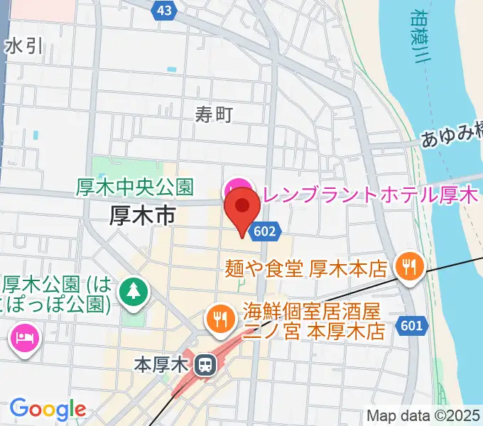 あつぎのえいがかんkikiの地図
