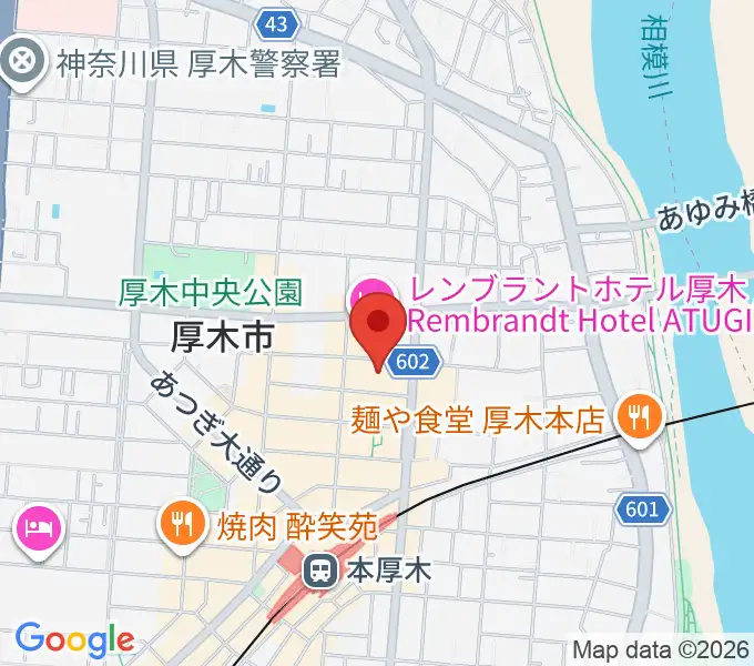 あつぎのえいがかんkikiの地図
