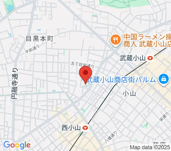 目黒区立中央体育館の地図