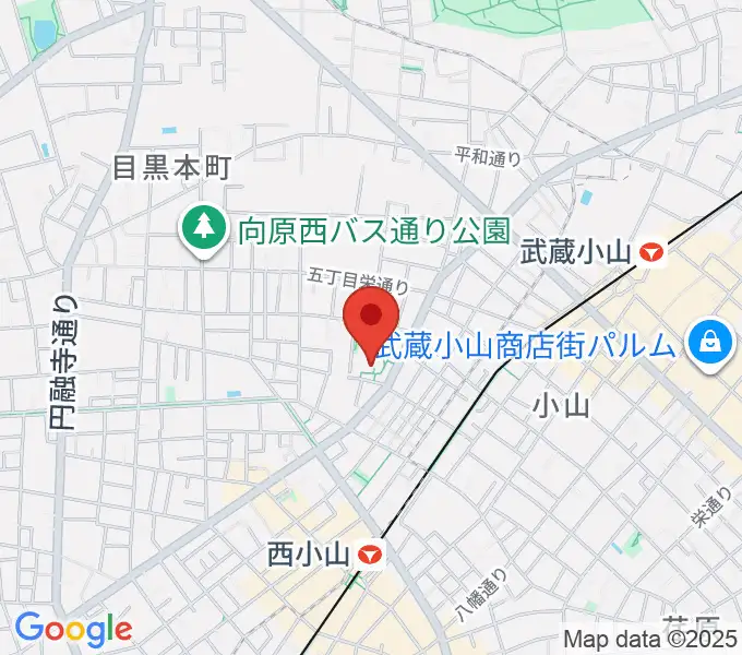 目黒区立中央体育館の地図