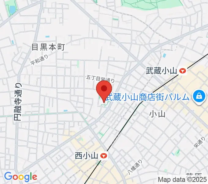 目黒区立中央体育館の地図