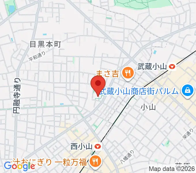目黒区立中央体育館の地図